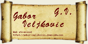 Gabor Veljković vizit kartica